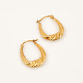 vintage 10k 22mm Twist Hoops