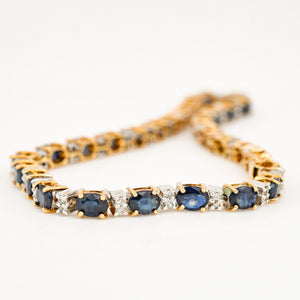 7.5" Sapphire and Diamond Bracelet