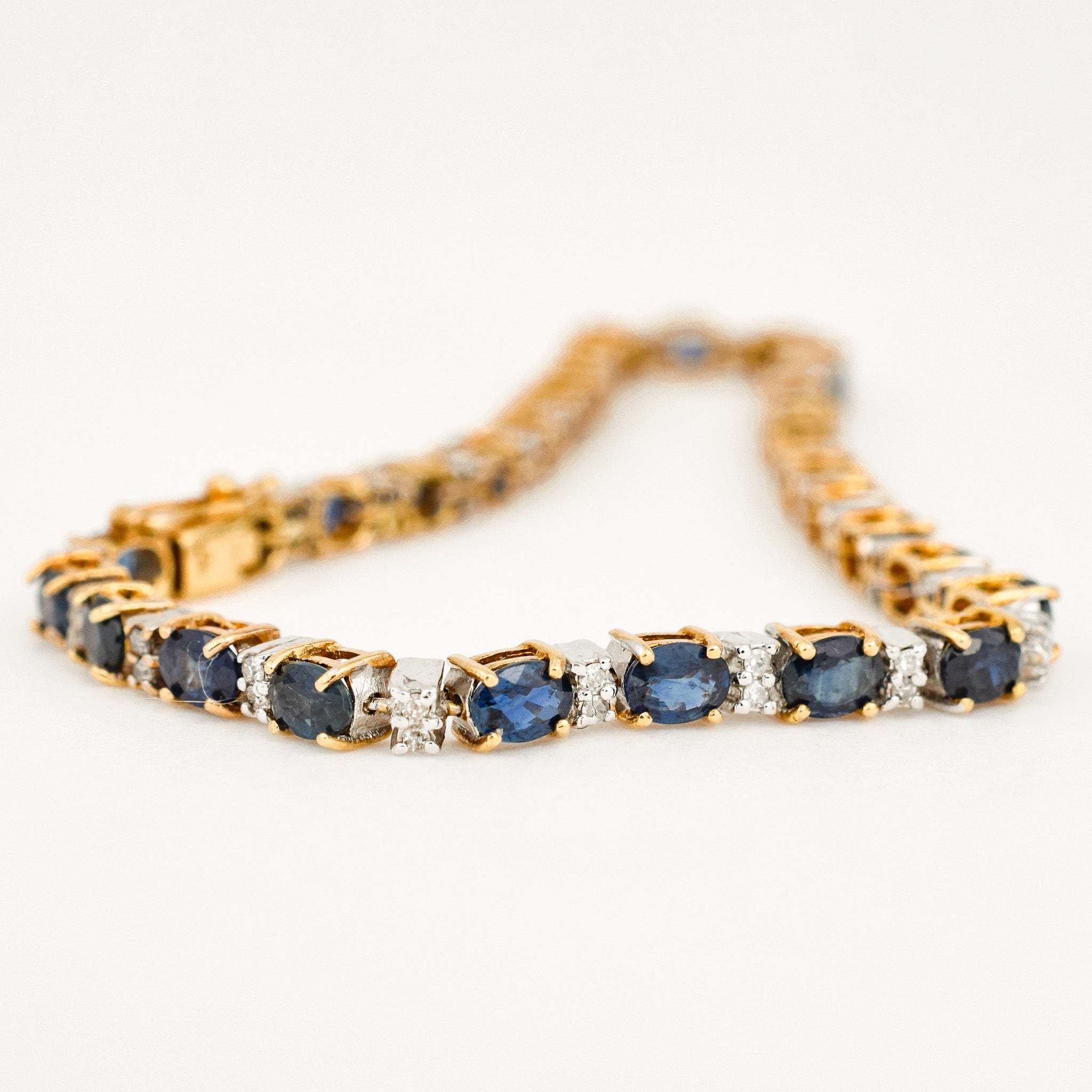 7.5" Sapphire and Diamond Bracelet