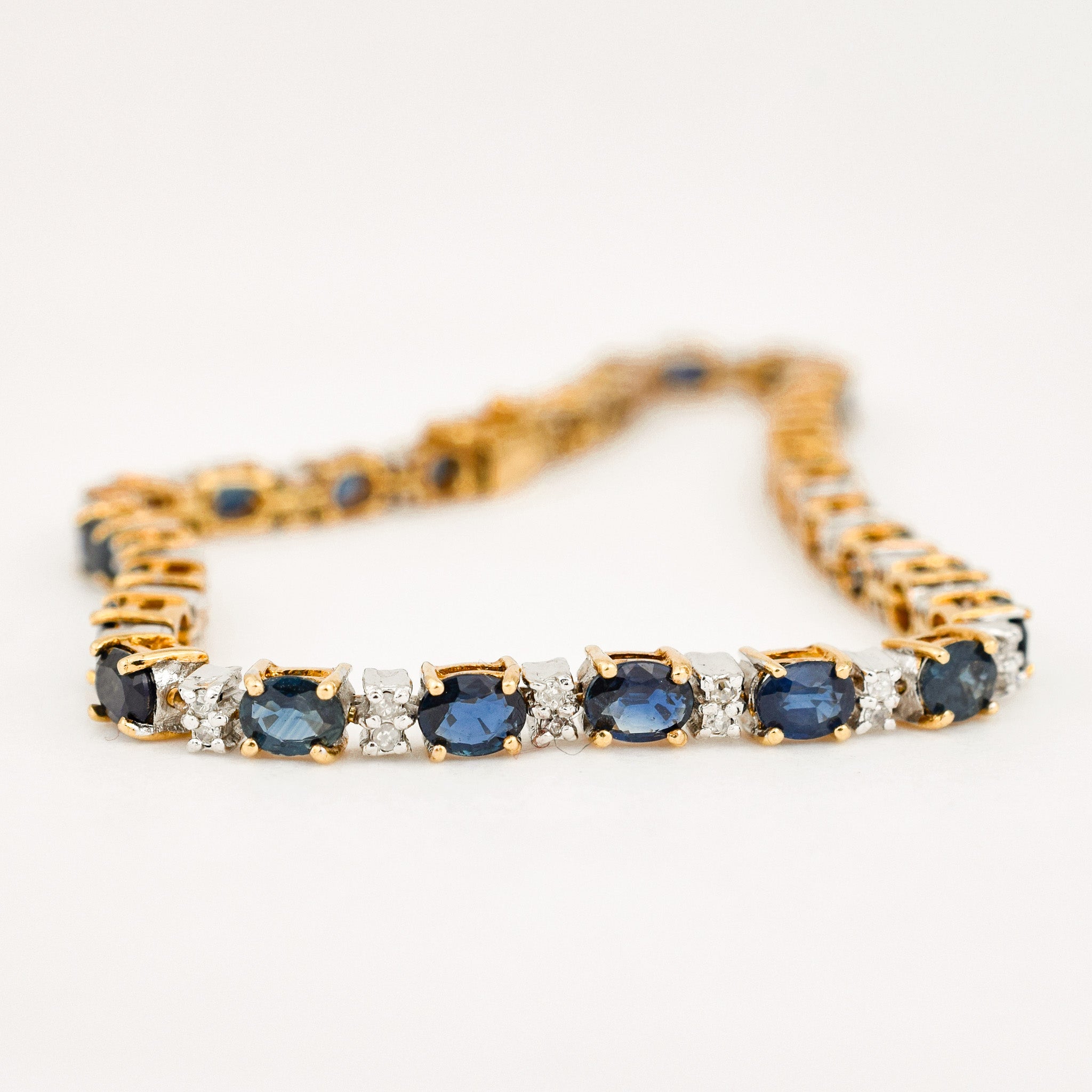 7.5" Sapphire and Diamond Bracelet