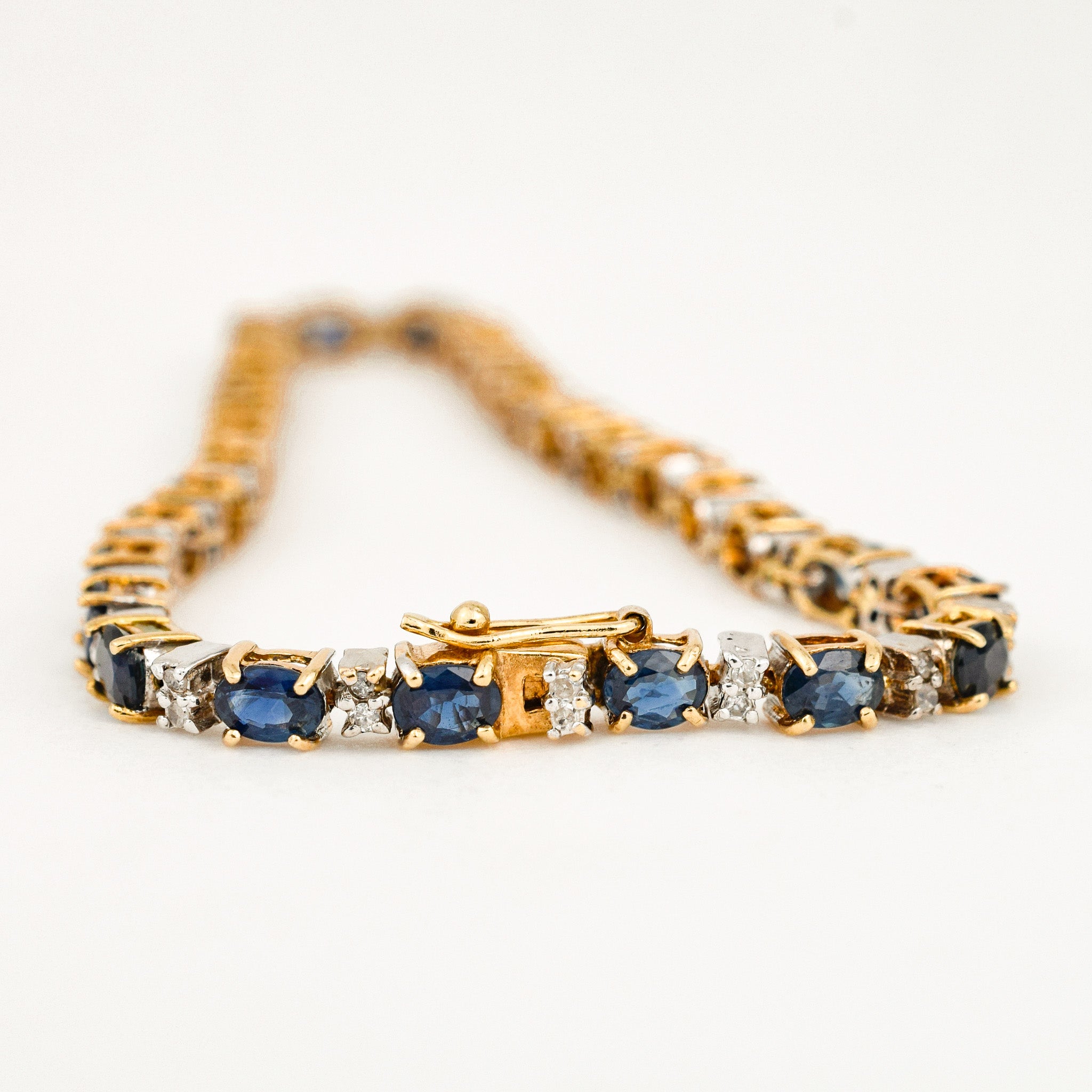 7.5" Sapphire and Diamond Bracelet