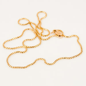 16" Dainty Box Link Chain Necklace