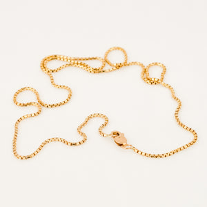 16" Dainty Box Link Chain Necklace