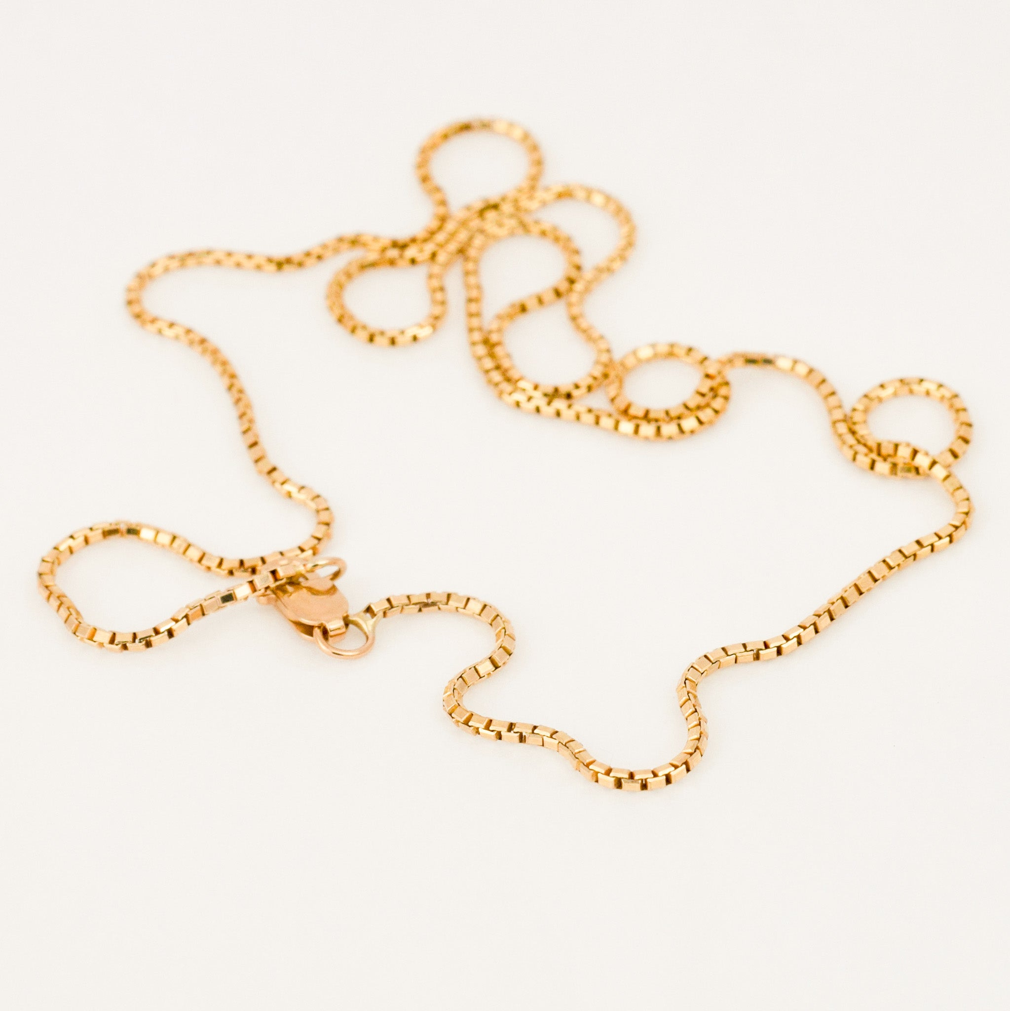 16" Dainty Box Link Chain Necklace