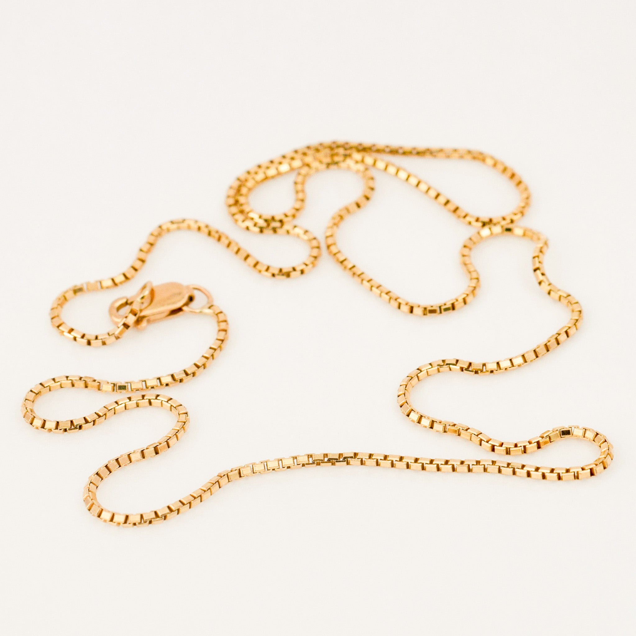 16" Dainty Box Link Chain Necklace