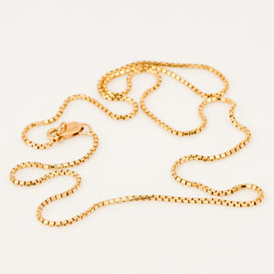 16" Dainty Box Link Chain Necklace