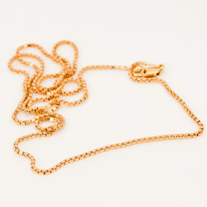 19" Box Link Chain Necklace