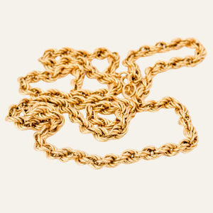 vintage 10k 19” Rope Chain Necklace
