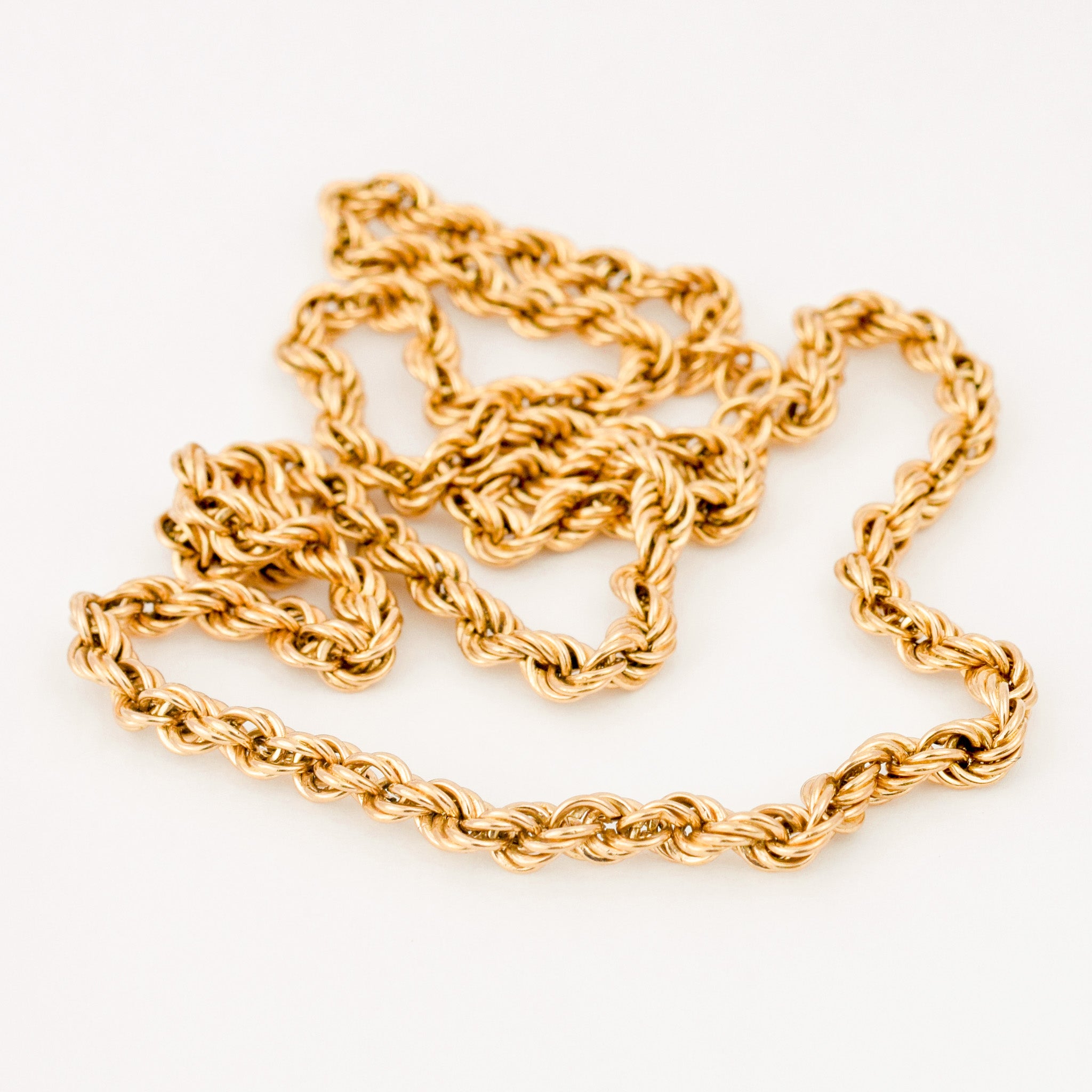 vintage 10k 19” Rope Chain Necklace