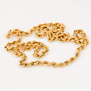 vintage 10k 19” Rope Chain Necklace