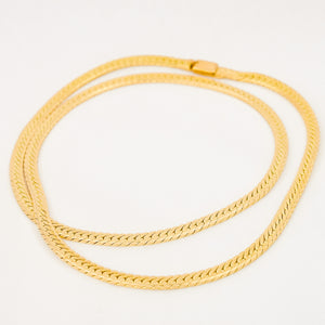 vintage 14k 18” Sleek Herringbone Necklace