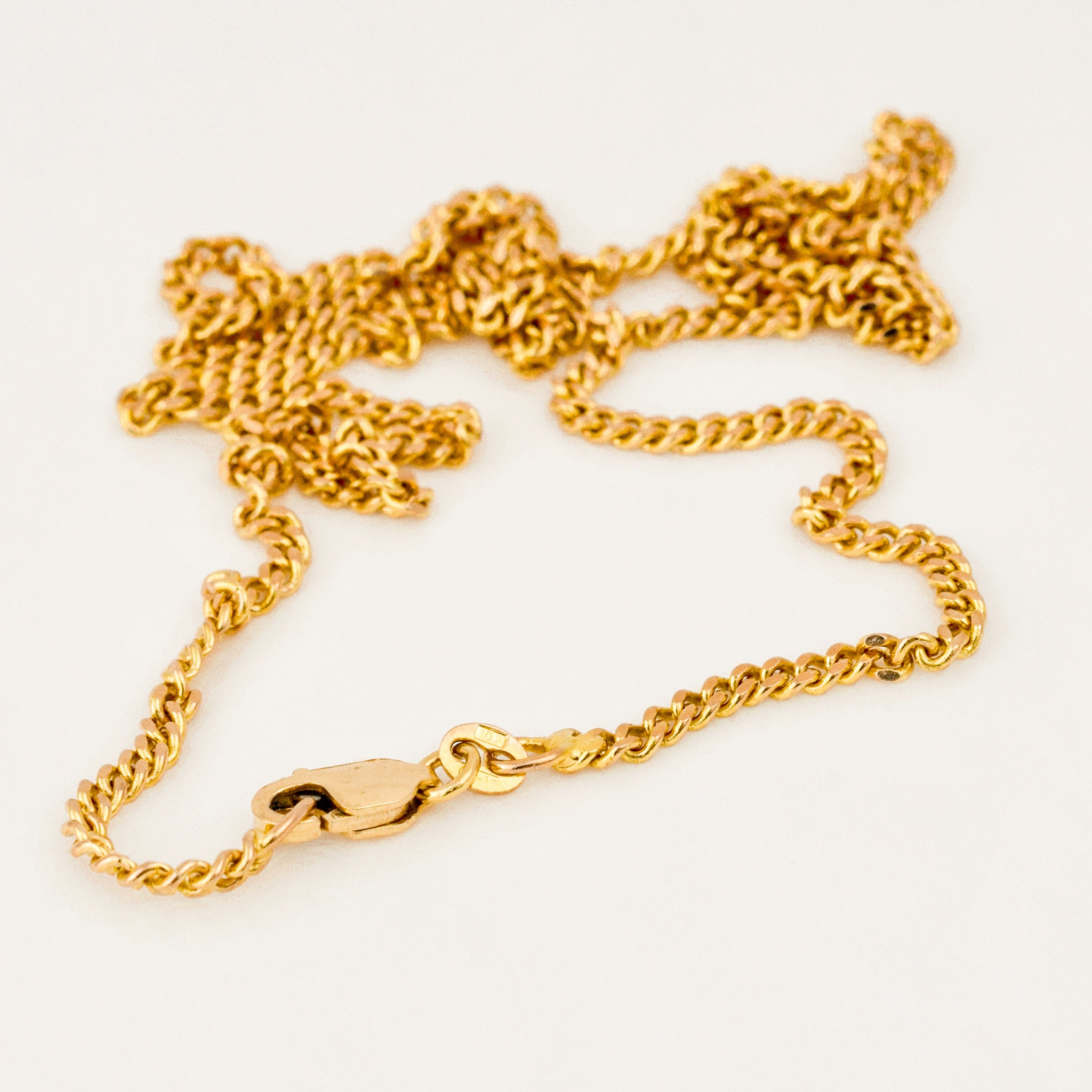 vintage 10k 20 3/4” Curb Chain Necklace