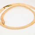 vintage 10k gold 18” Wide Herringbone Necklace