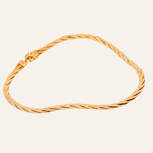 vintage 7” Braided Herringbone Bracelet