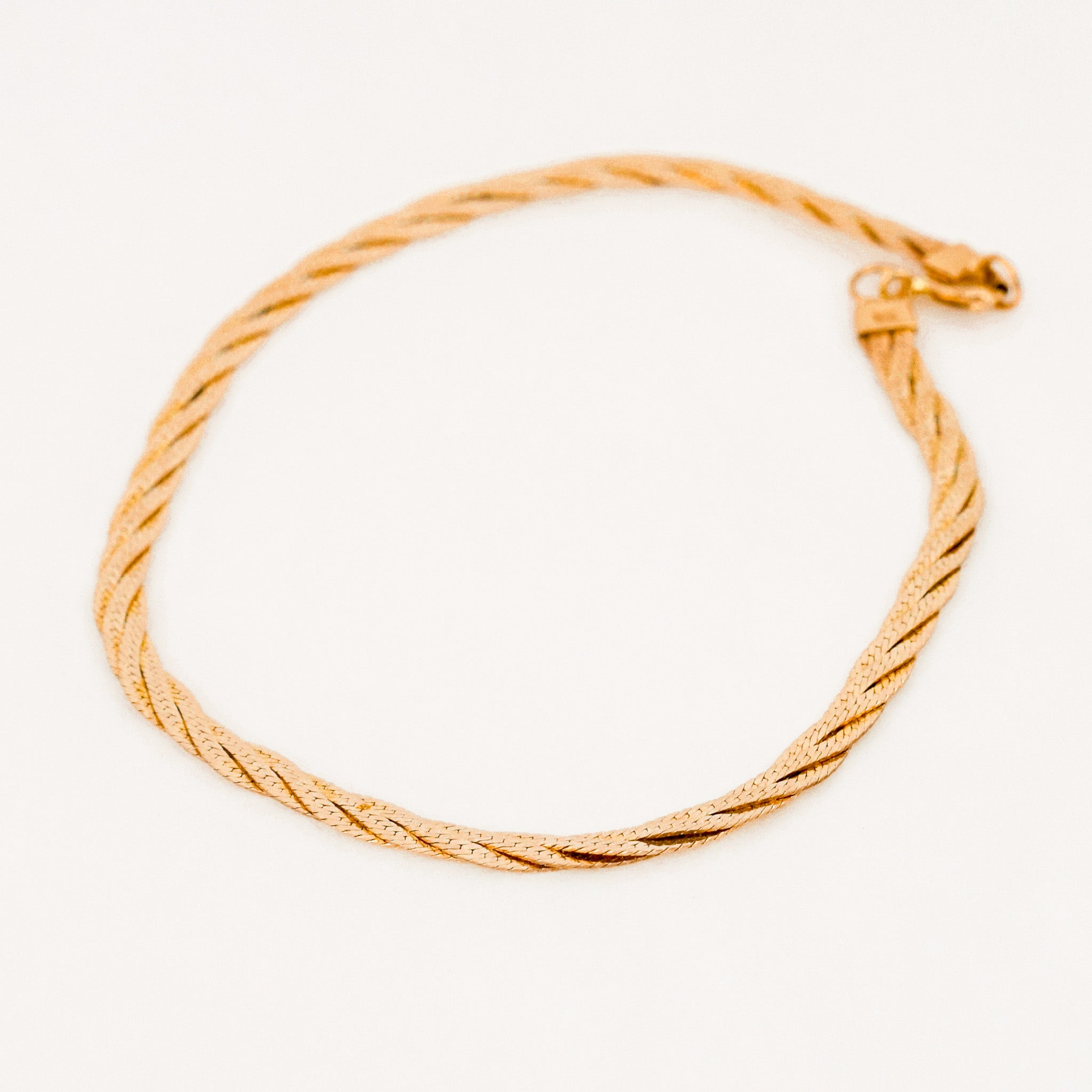 vintage 7” Braided Herringbone Bracelet