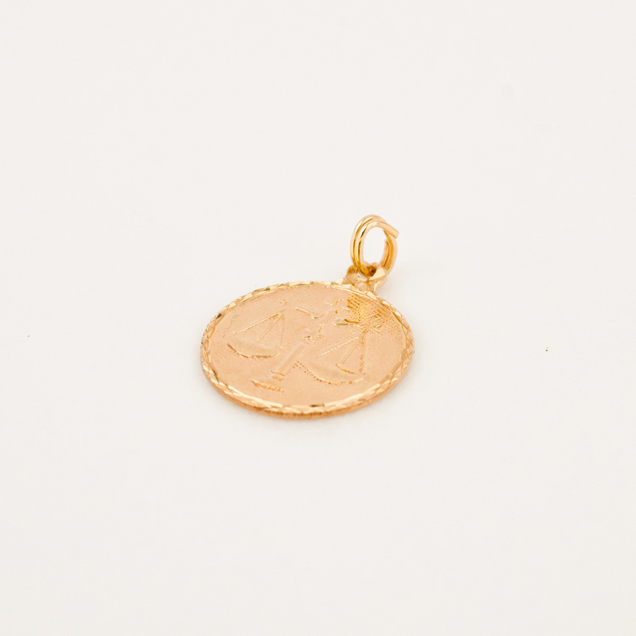 Circular Gold Libra Charm