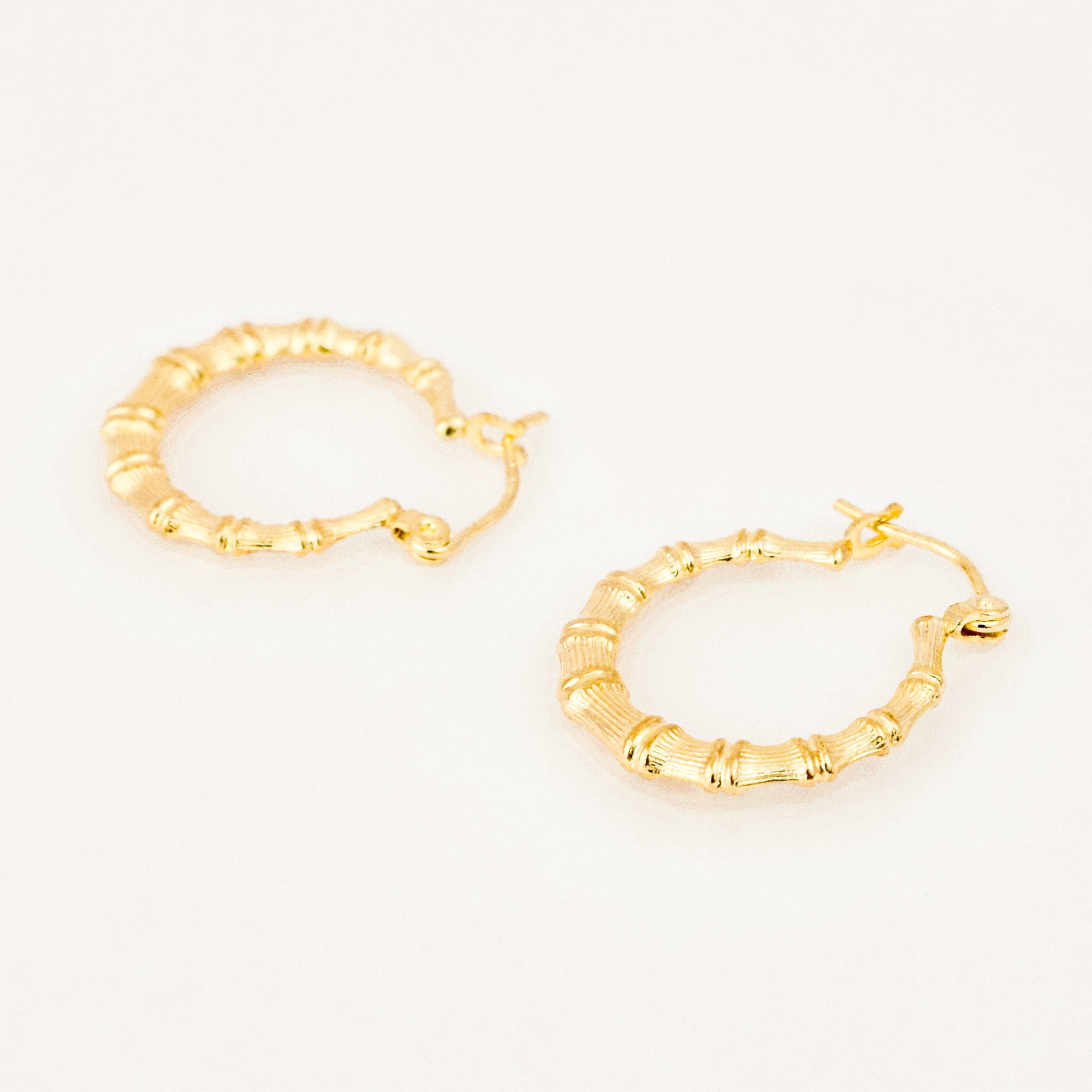 20.8 mm Bamboo Gold Hoops