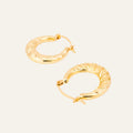 vintage 14k 22mm Rope Detail Hoops