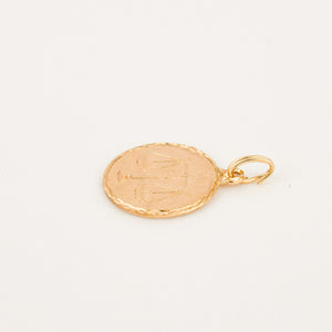 Circular Gold Libra Charm