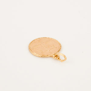 Circular Gold Libra Charm