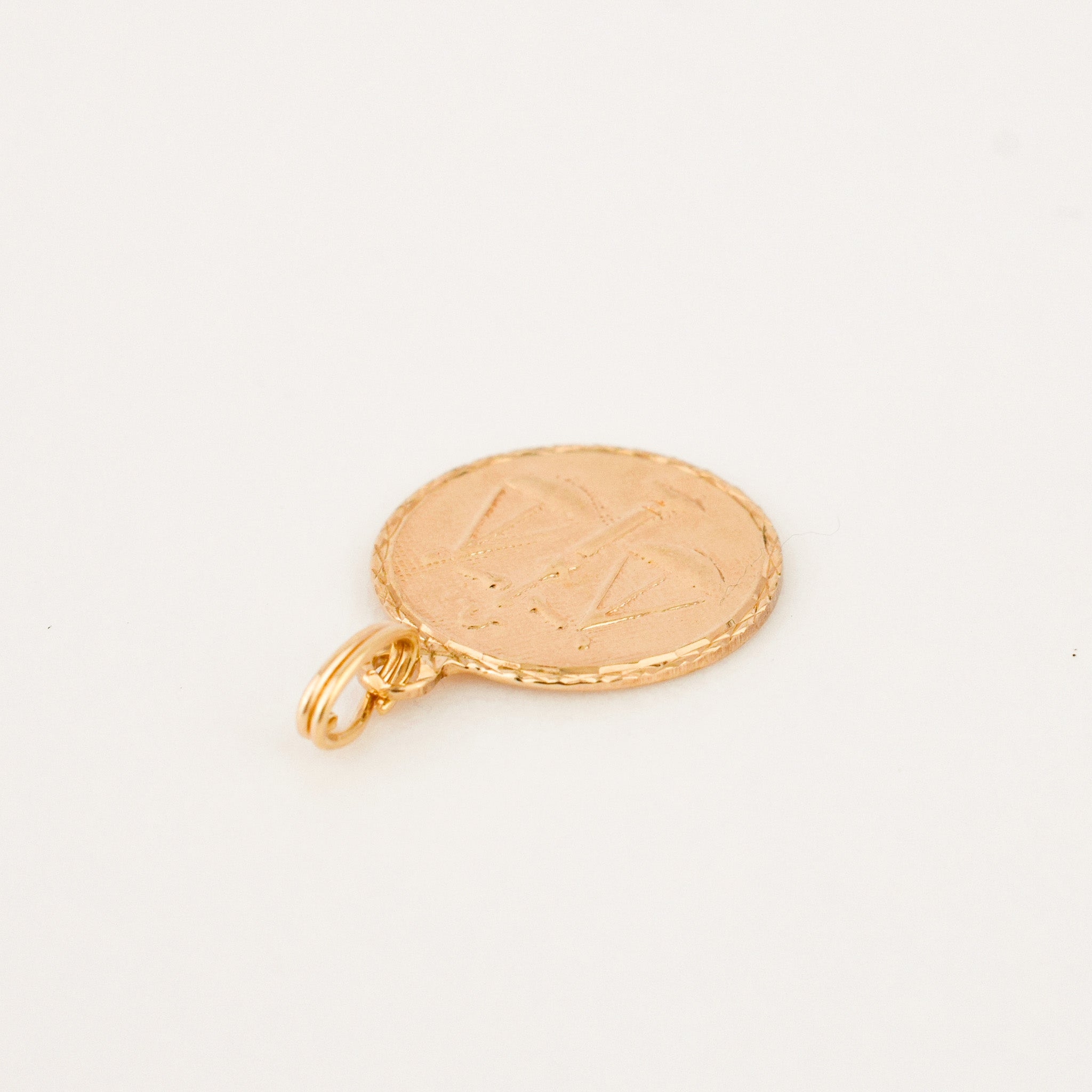 Circular Gold Libra Charm