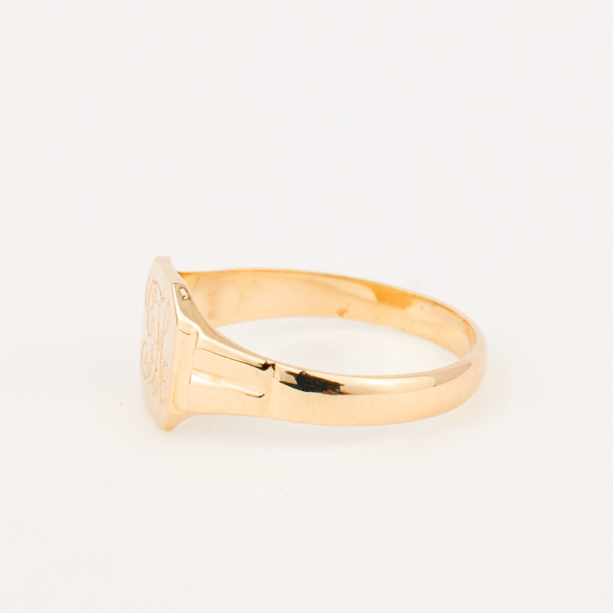 vintage 'GH' Signet Pinkie Ring