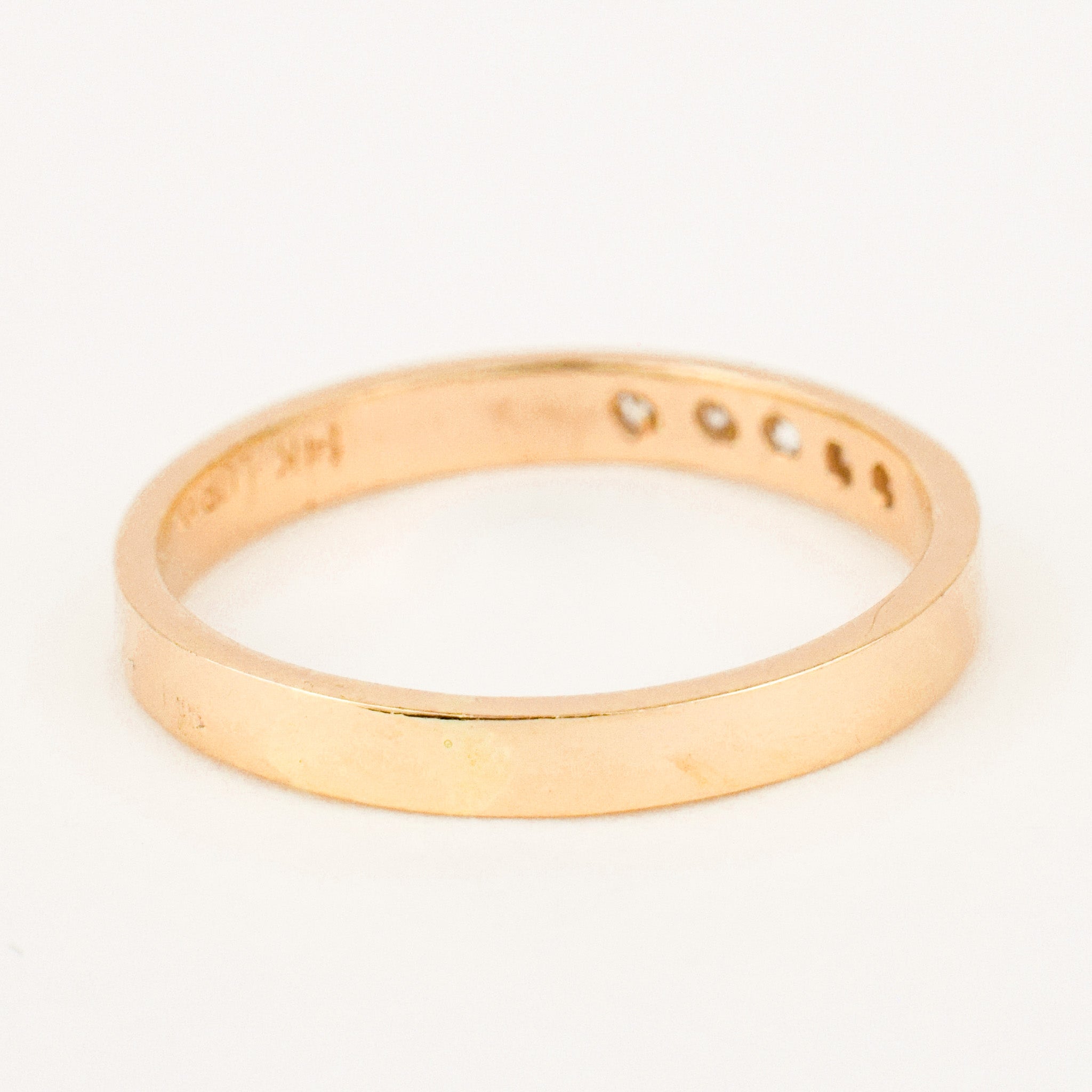 5 Diamond Celebratory Gold Band