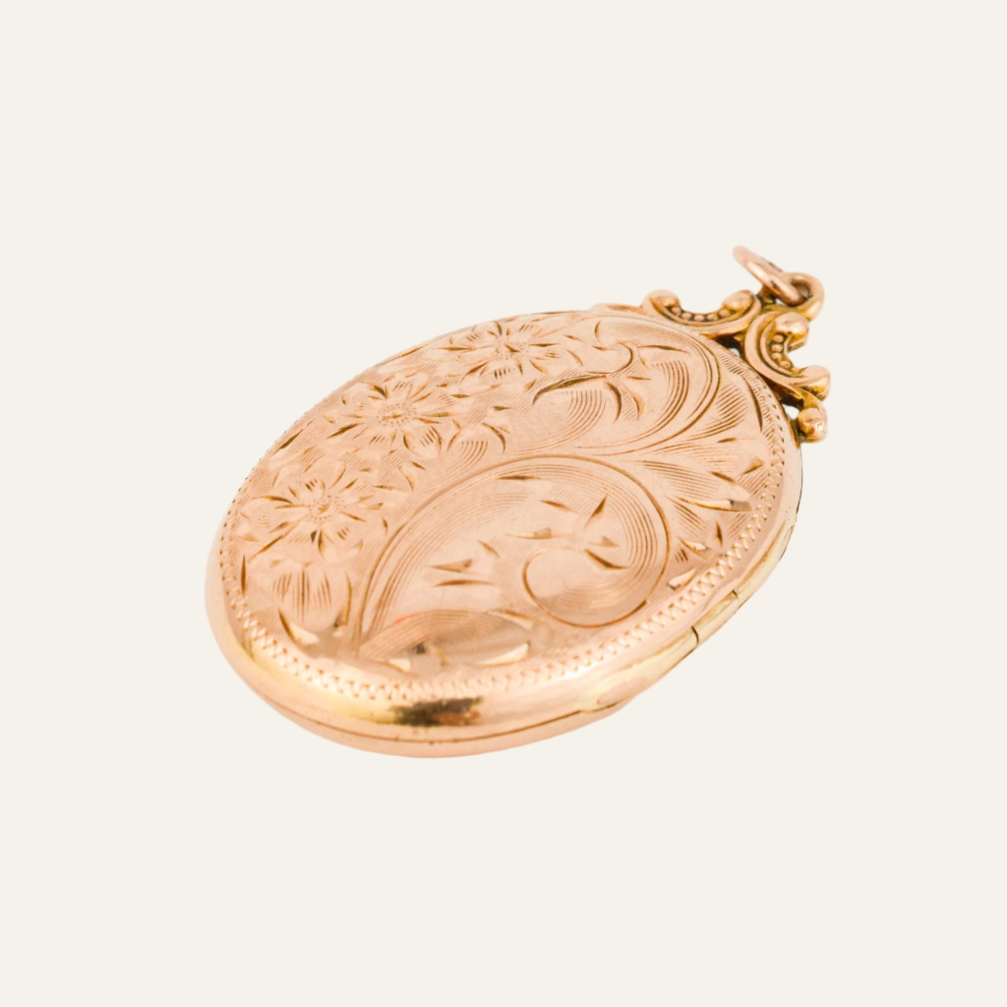 Ornate Oval Gold Locket