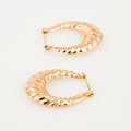 Scalloped Gold Hoops
