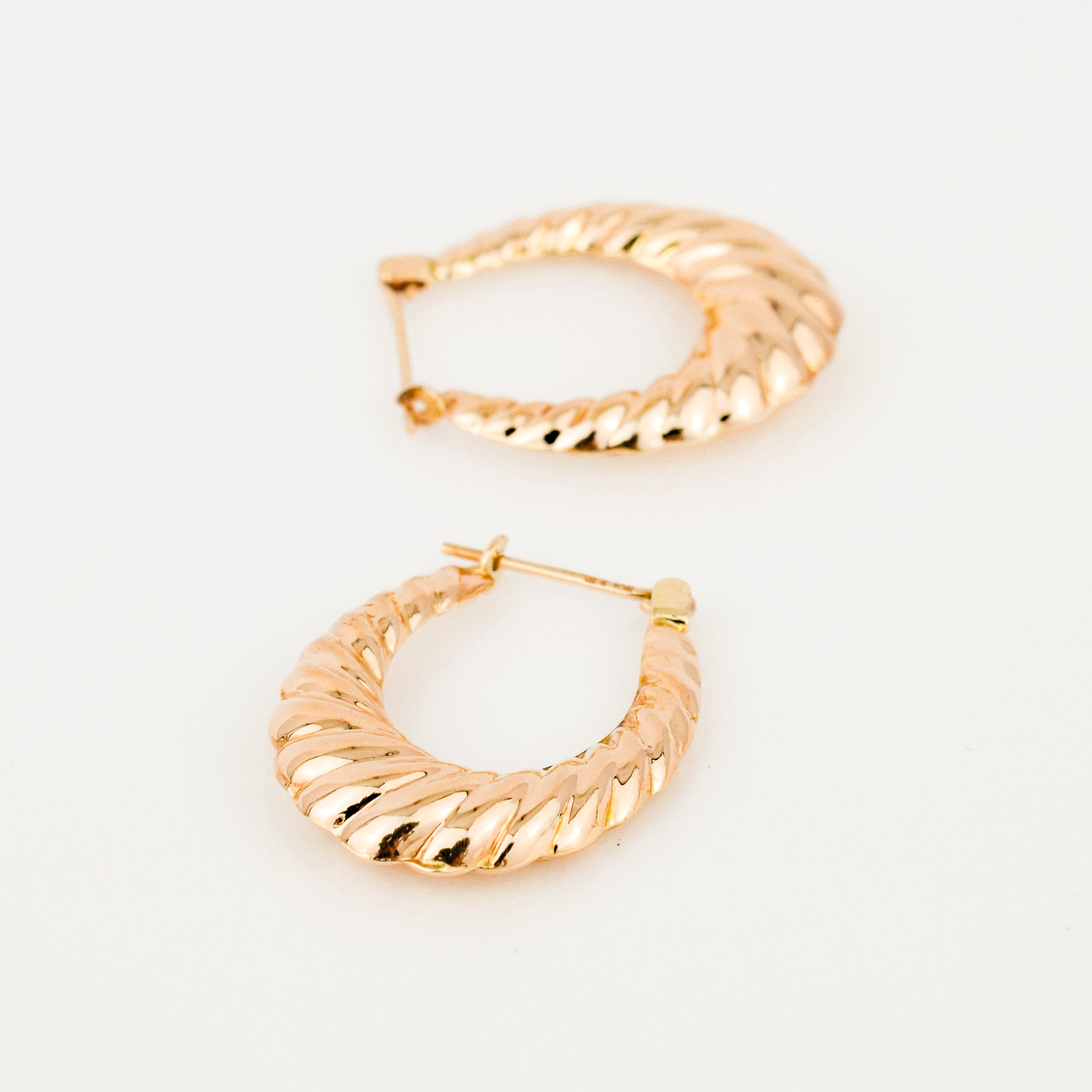 Scalloped Gold Hoops