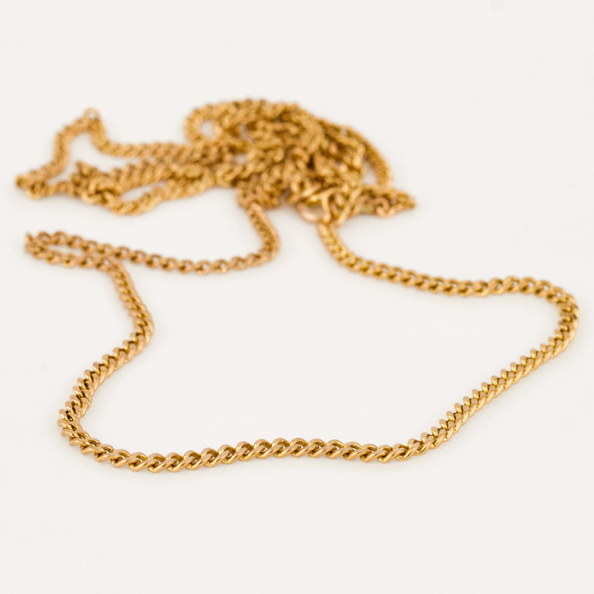 vintage gold 24" curb chain necklace