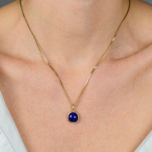 Bezel Set Lapis Lazuli Pendant