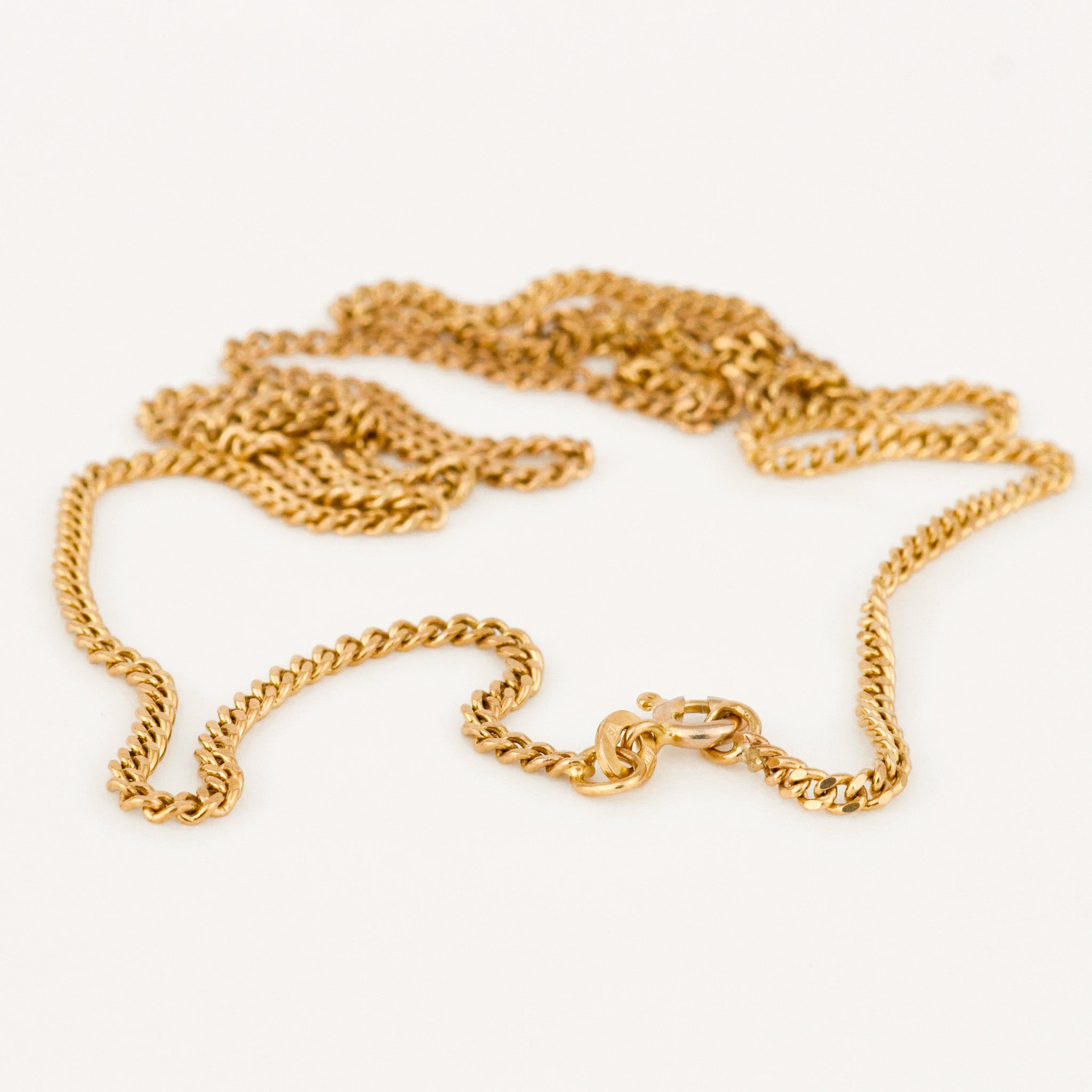 vintage gold 24" curb chain necklace