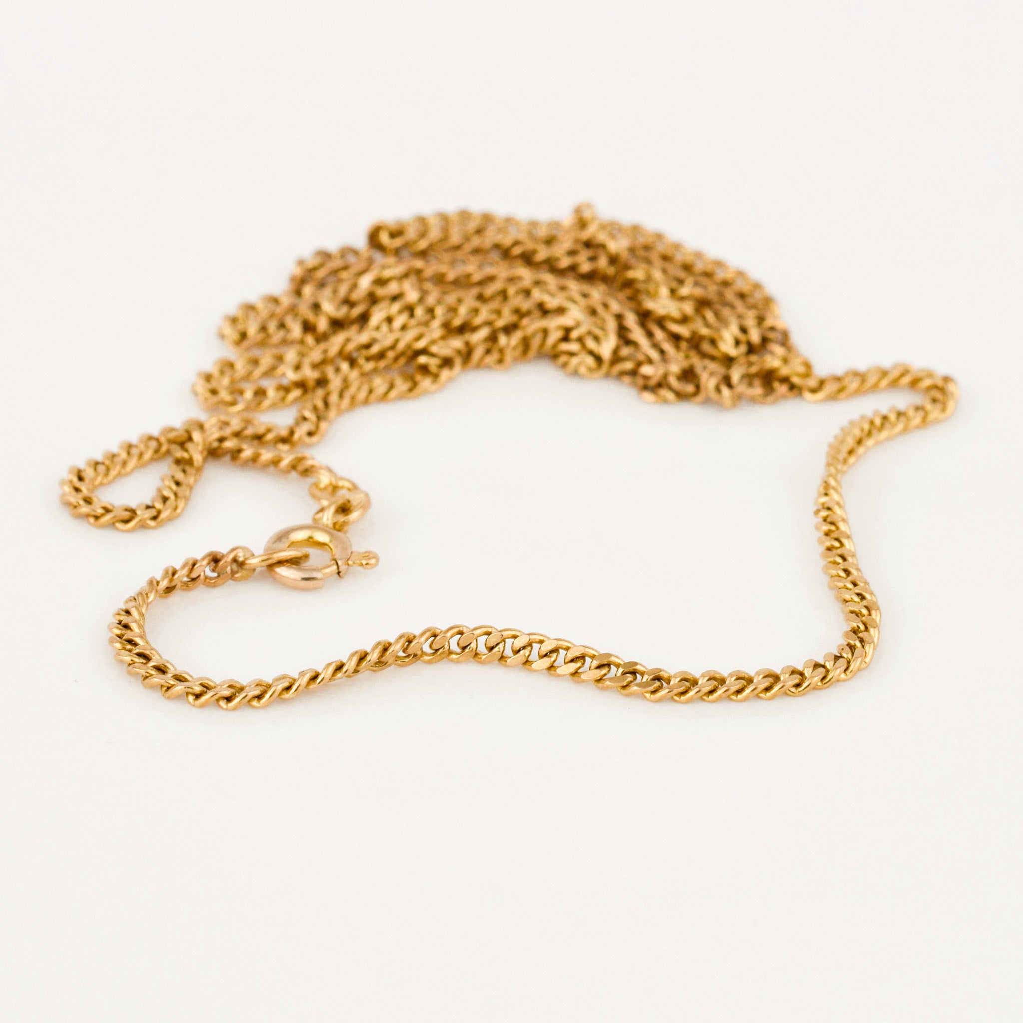 vintage gold 24" curb chain necklace