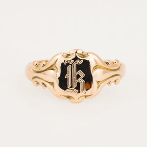 Antique 'K' Signet Ring