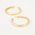 30.5 mm Twisted Gold Hoops