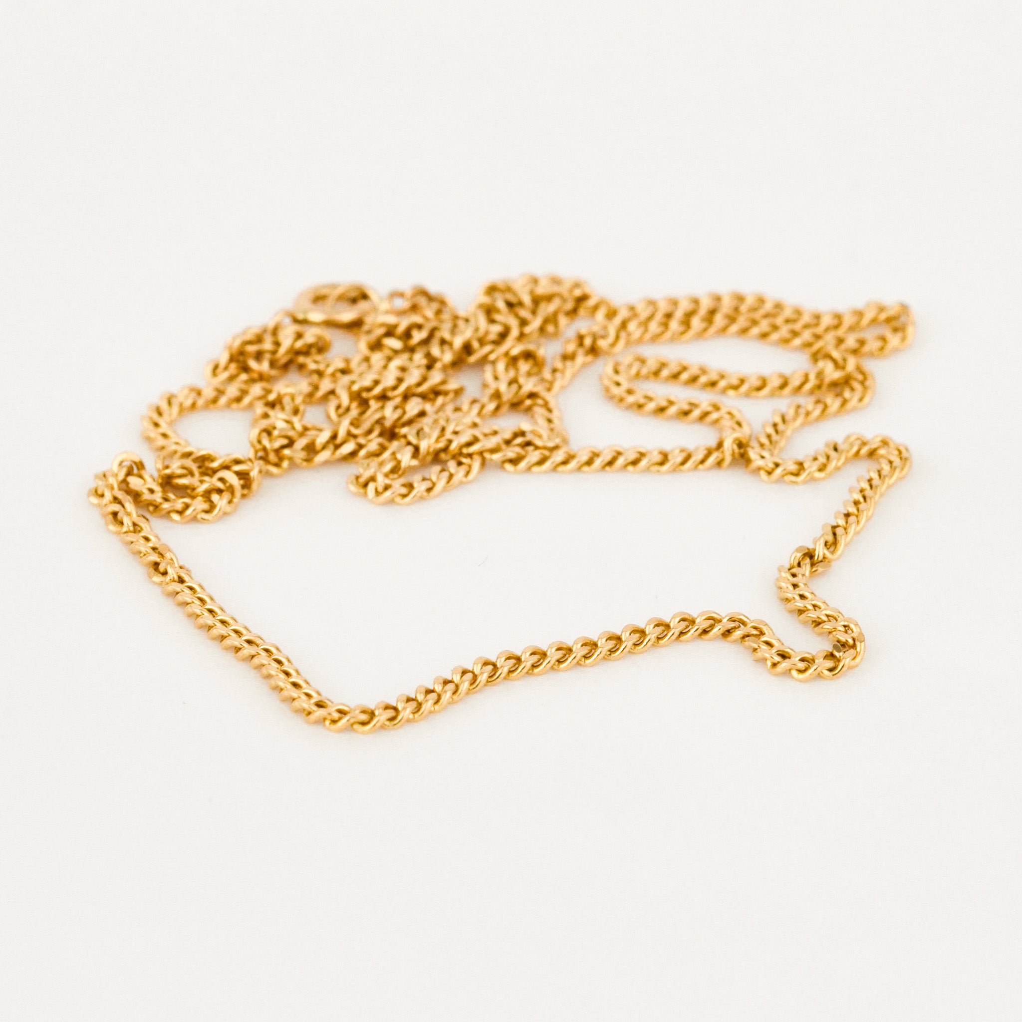 vintage gold 19.5 Curb Chain Necklace