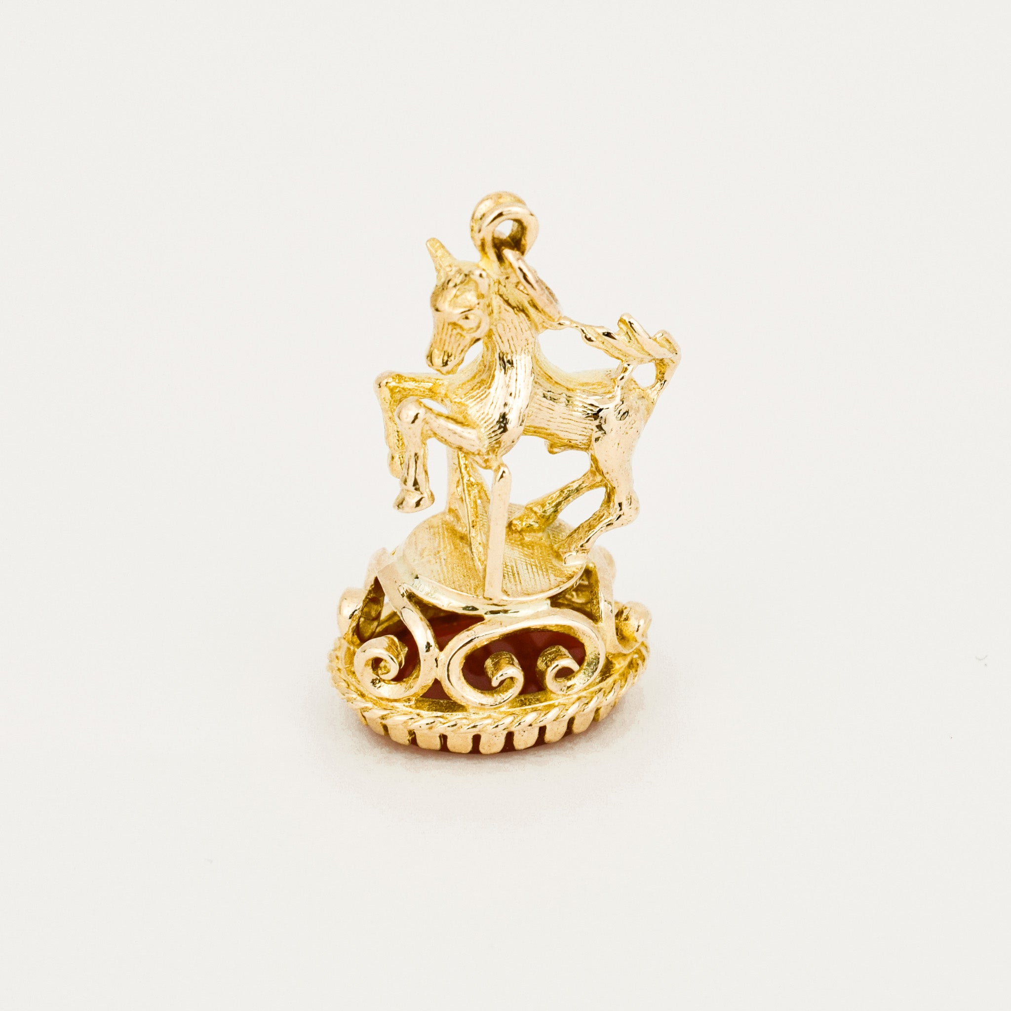 Antique Horse Carnelian Fob