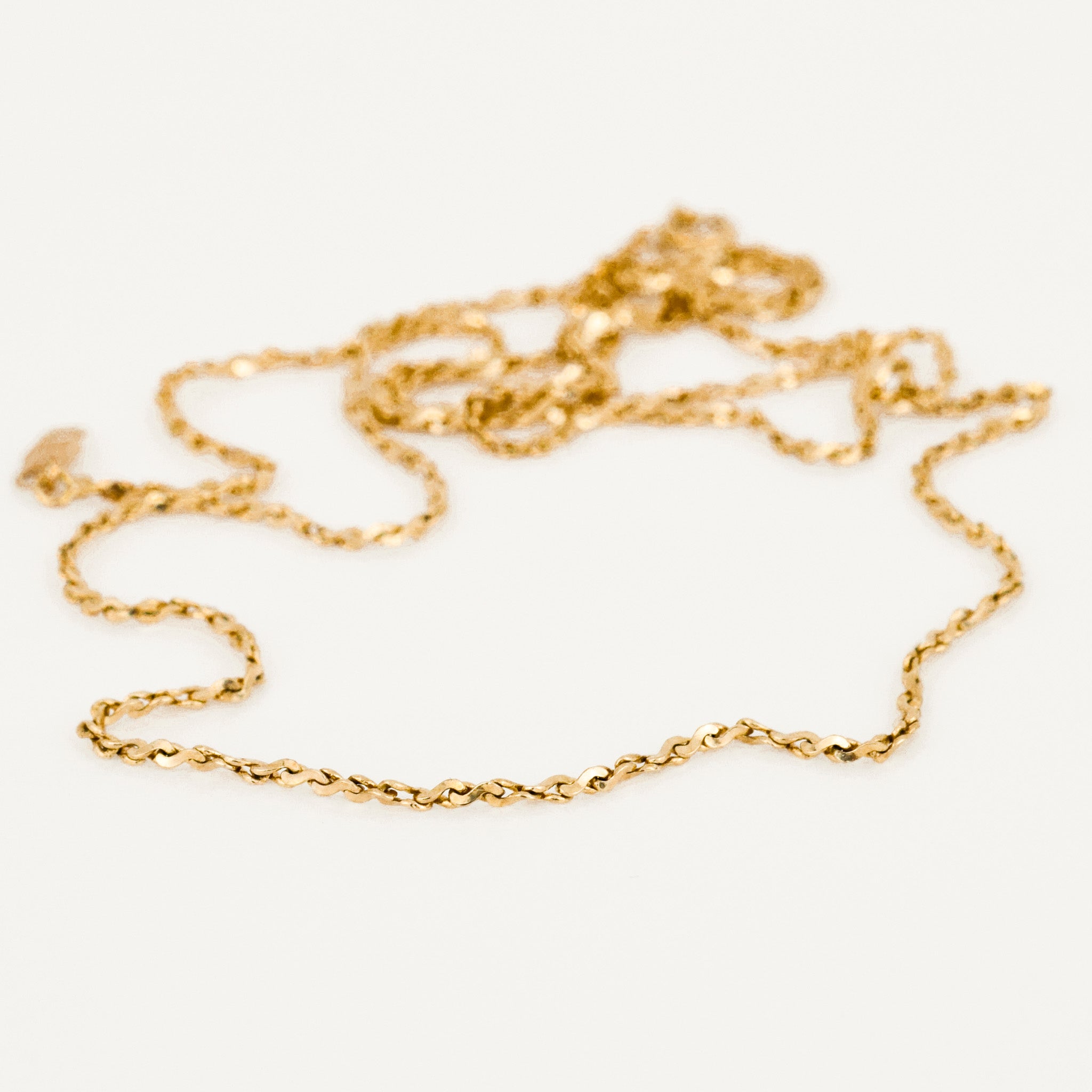 vintage 20.5" Twisted S-Link Chain Necklace