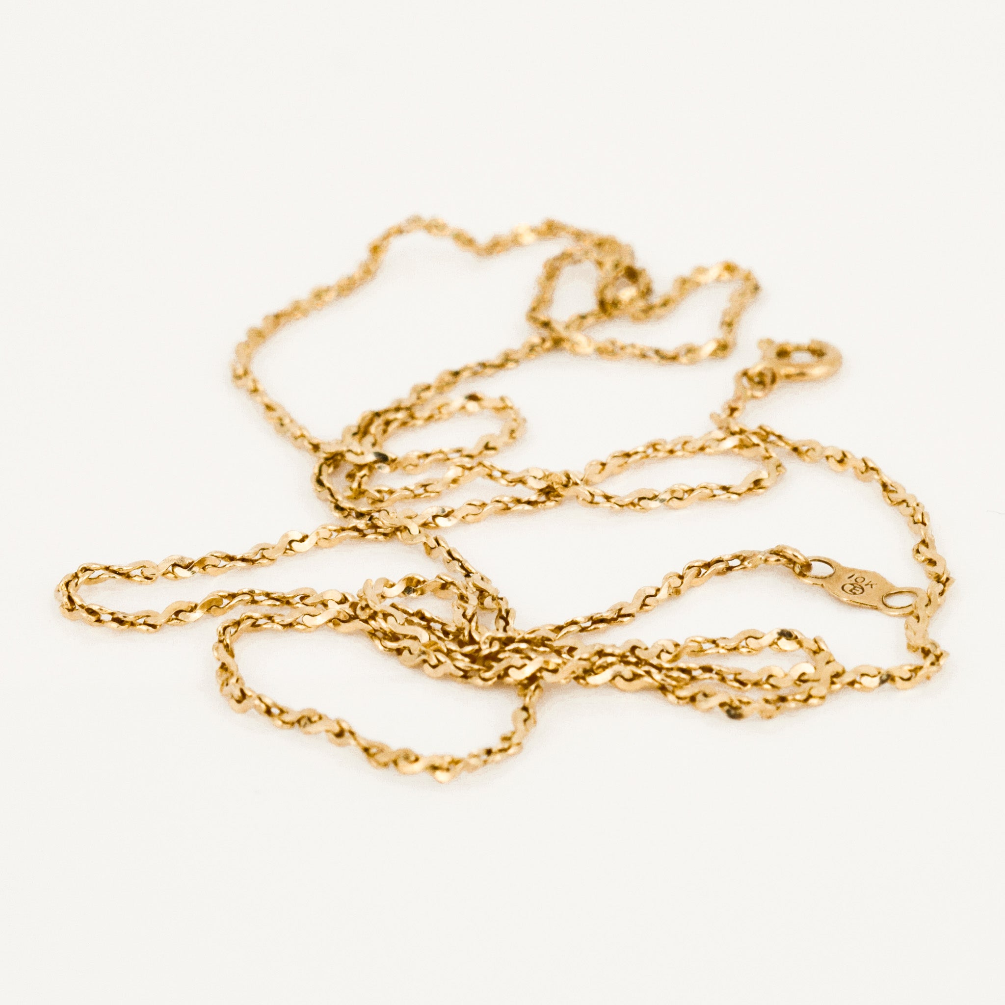 vintage 20.5" Twisted S-Link Chain Necklace