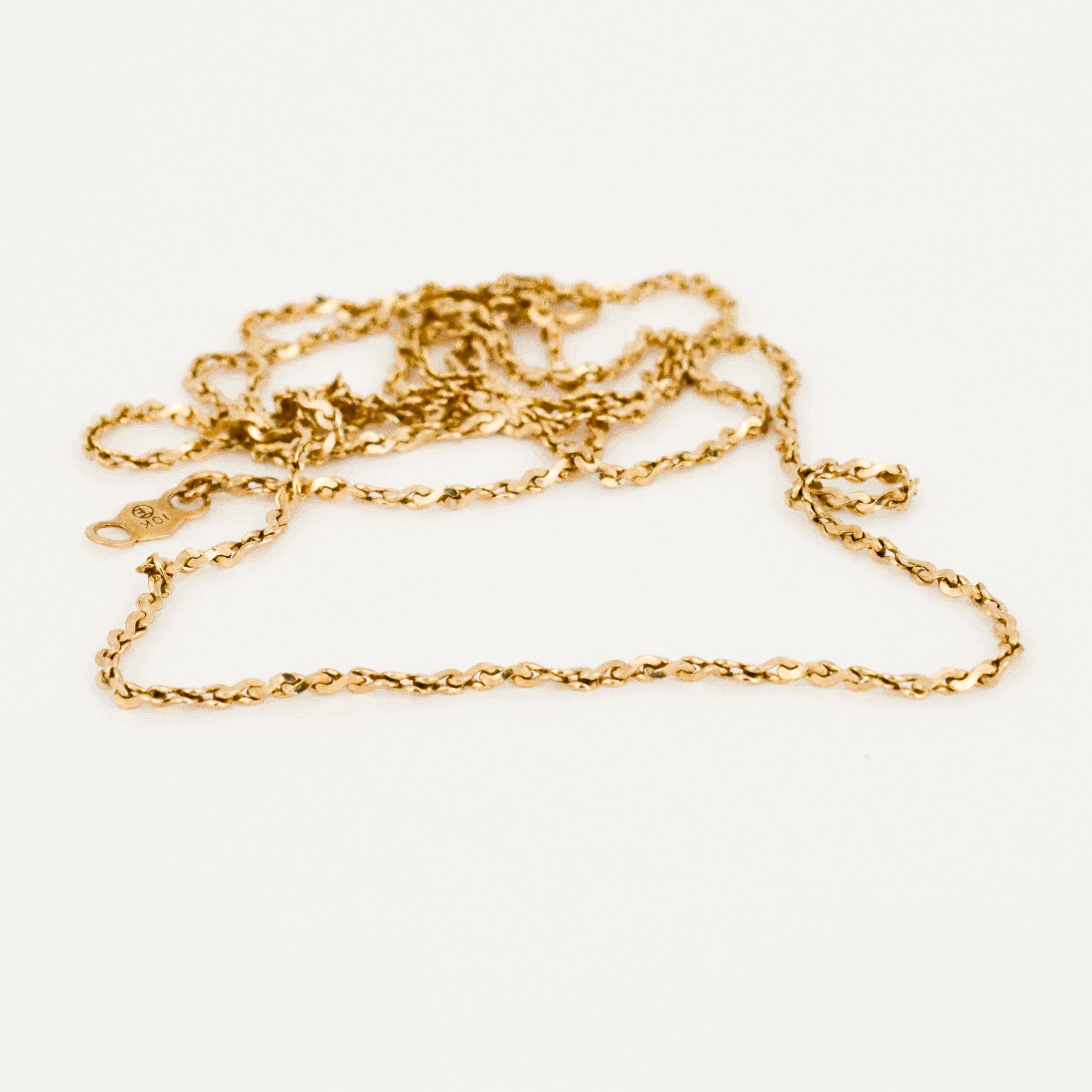 vintage 20.5" Twisted S-Link Chain Necklace