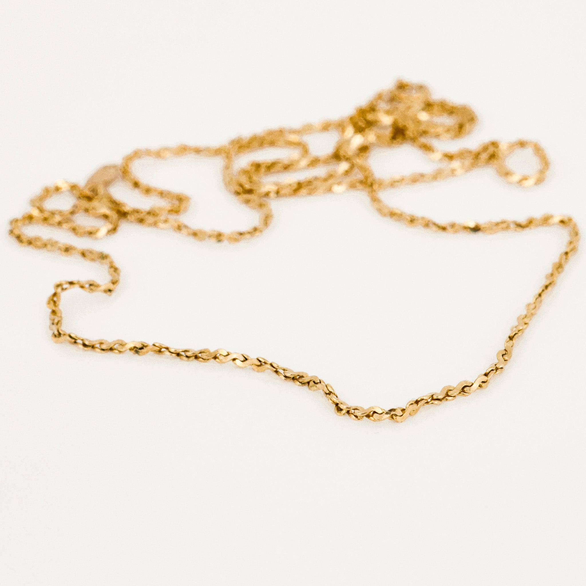 vintage 20.5" Twisted S-Link Chain Necklace