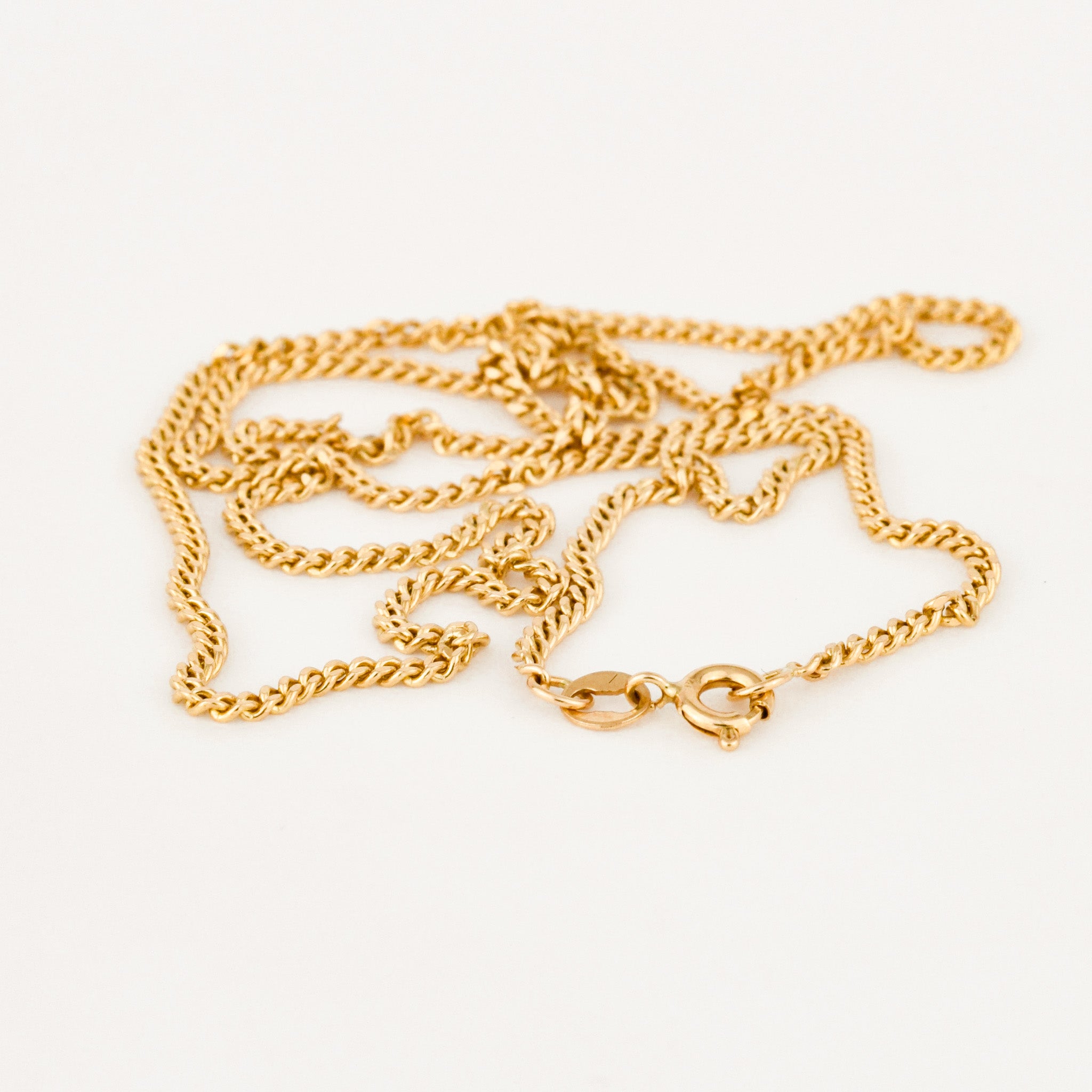 vintage gold 19.5 Curb Chain Necklace