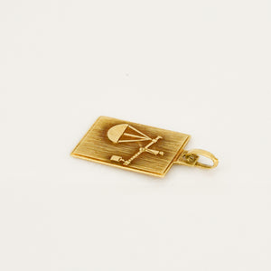 vintage Rectangular Libra Charm