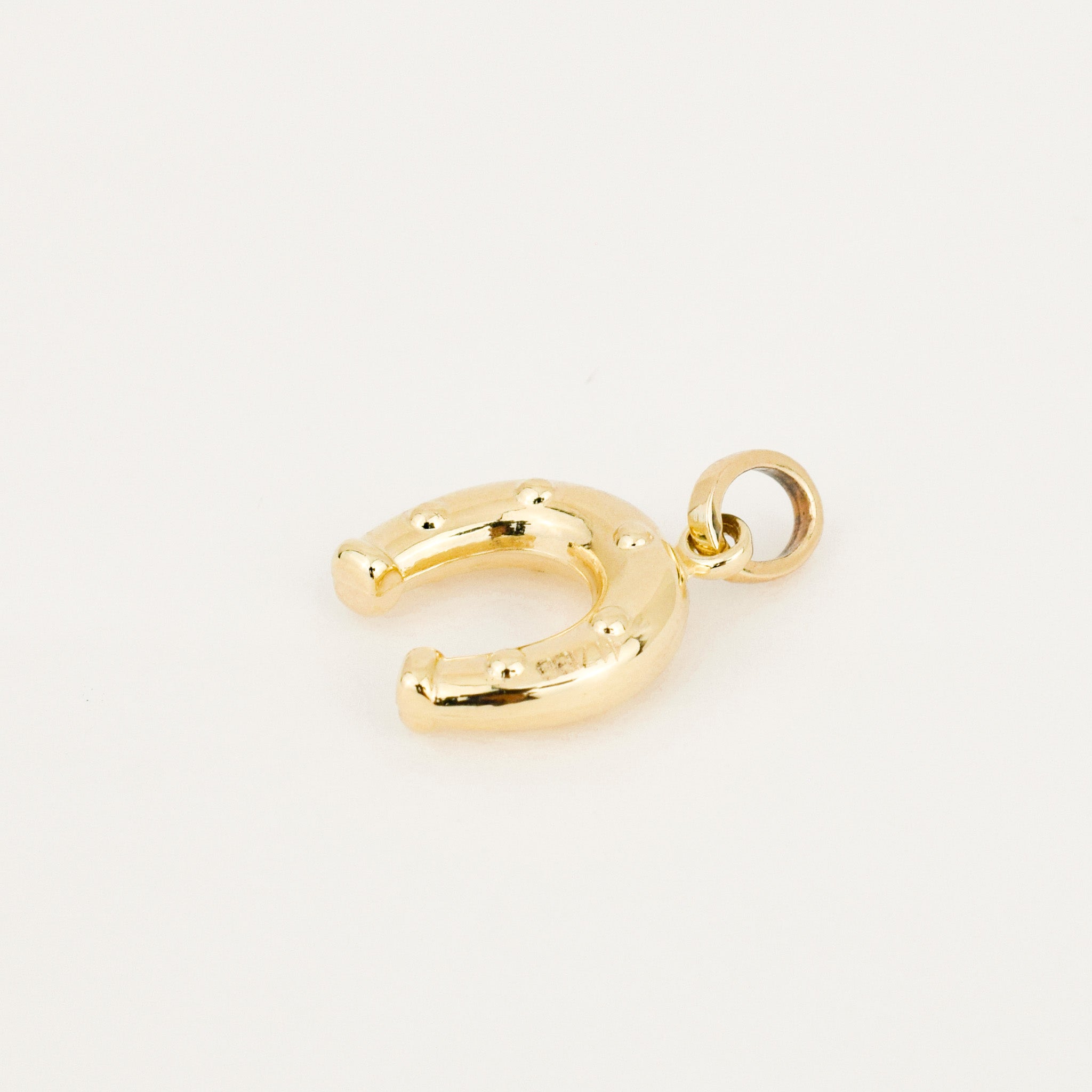 vintage Puffy Lucky Horseshoe Charm