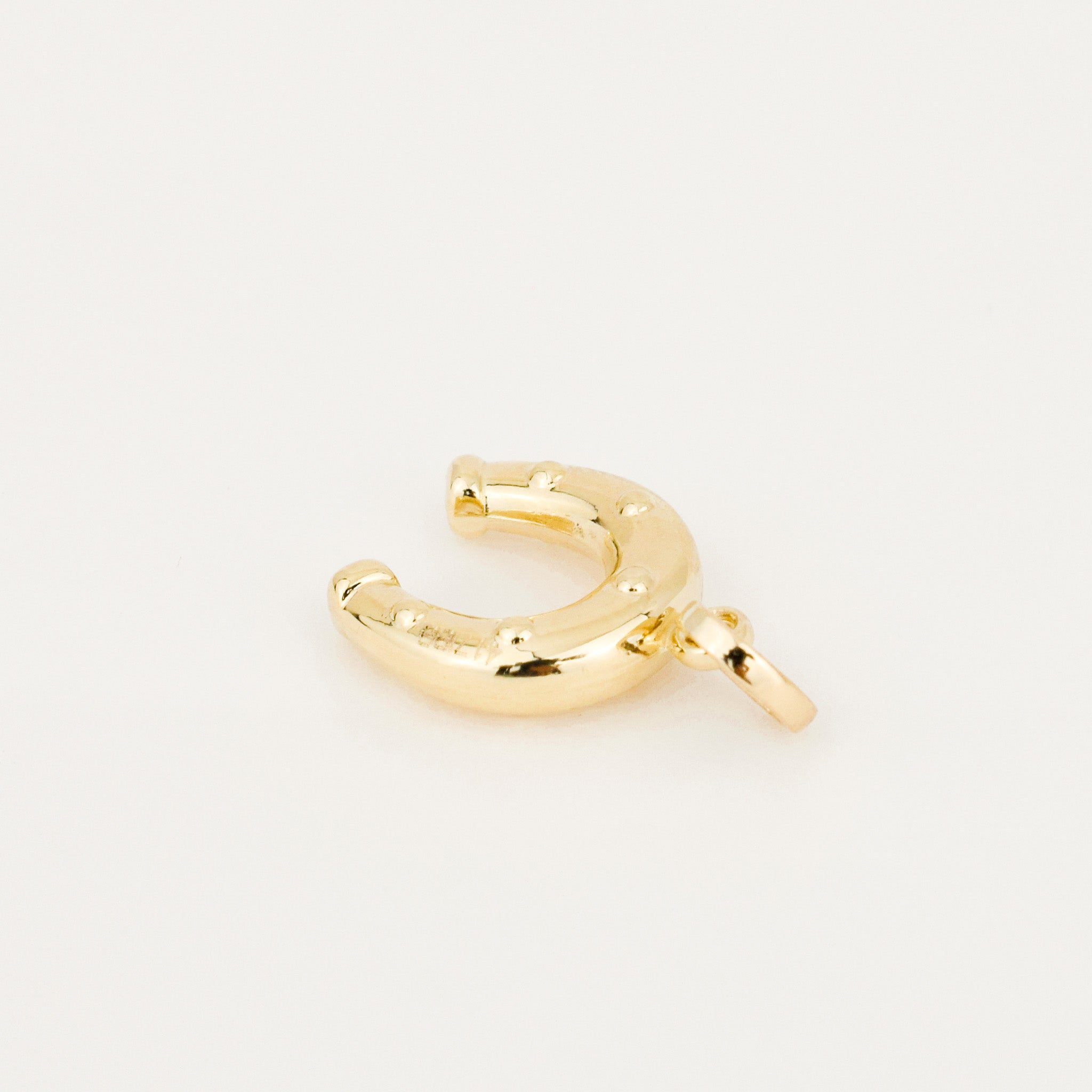 vintage Puffy Lucky Horseshoe Charm