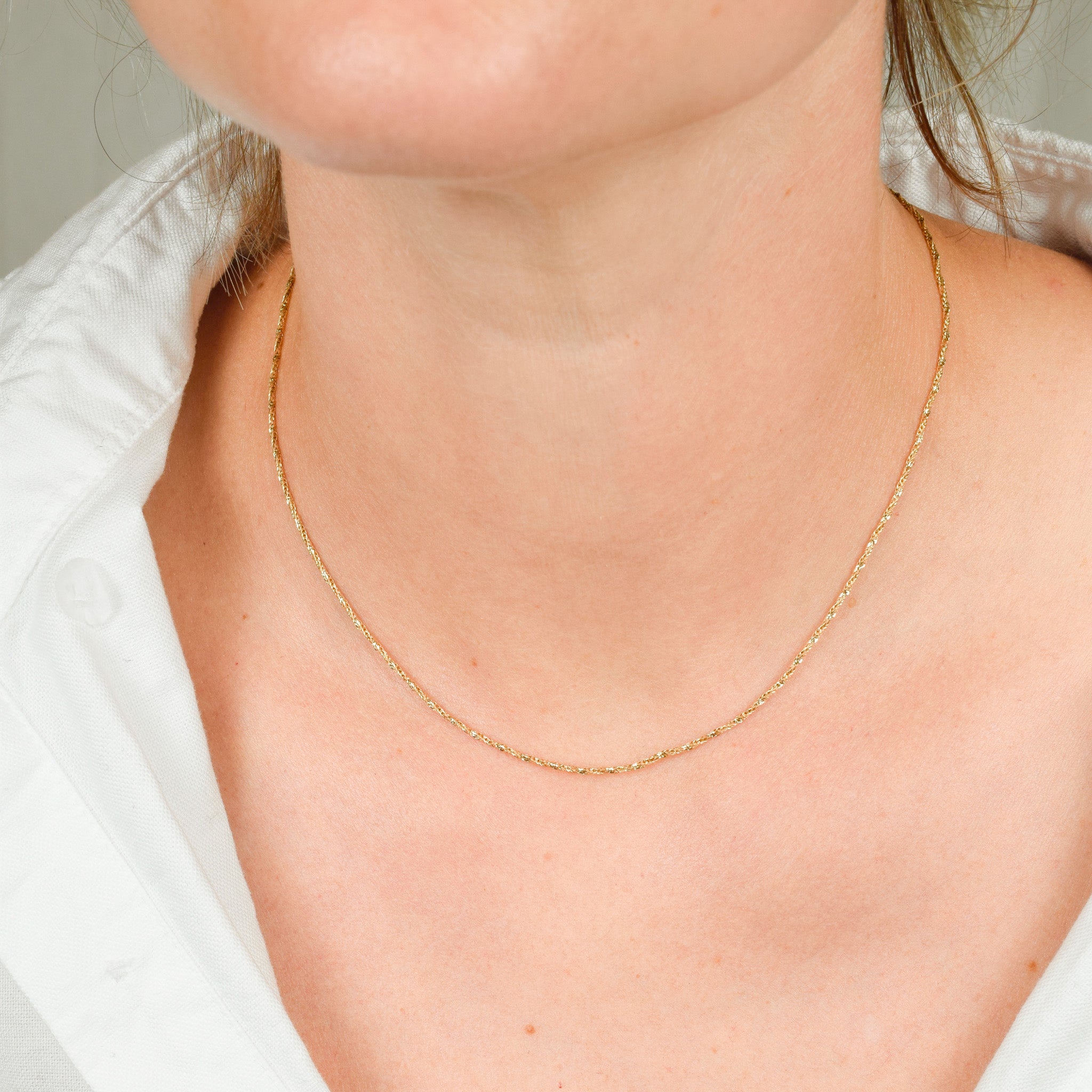16" Sparkly Rope Chain Necklace