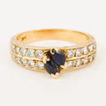 Marquise Sapphire and Diamond Band