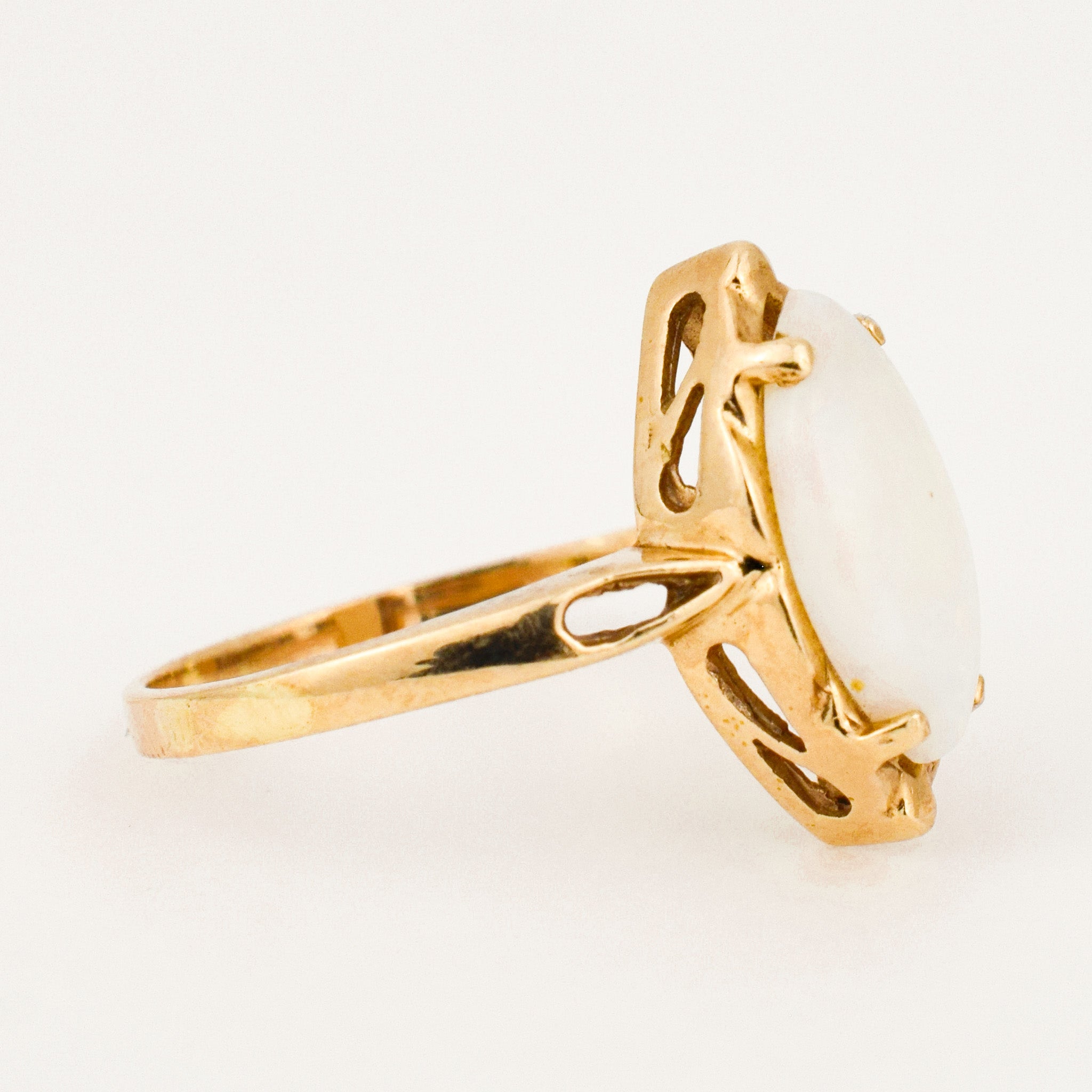 vintage Marquise Cut Opal Ring