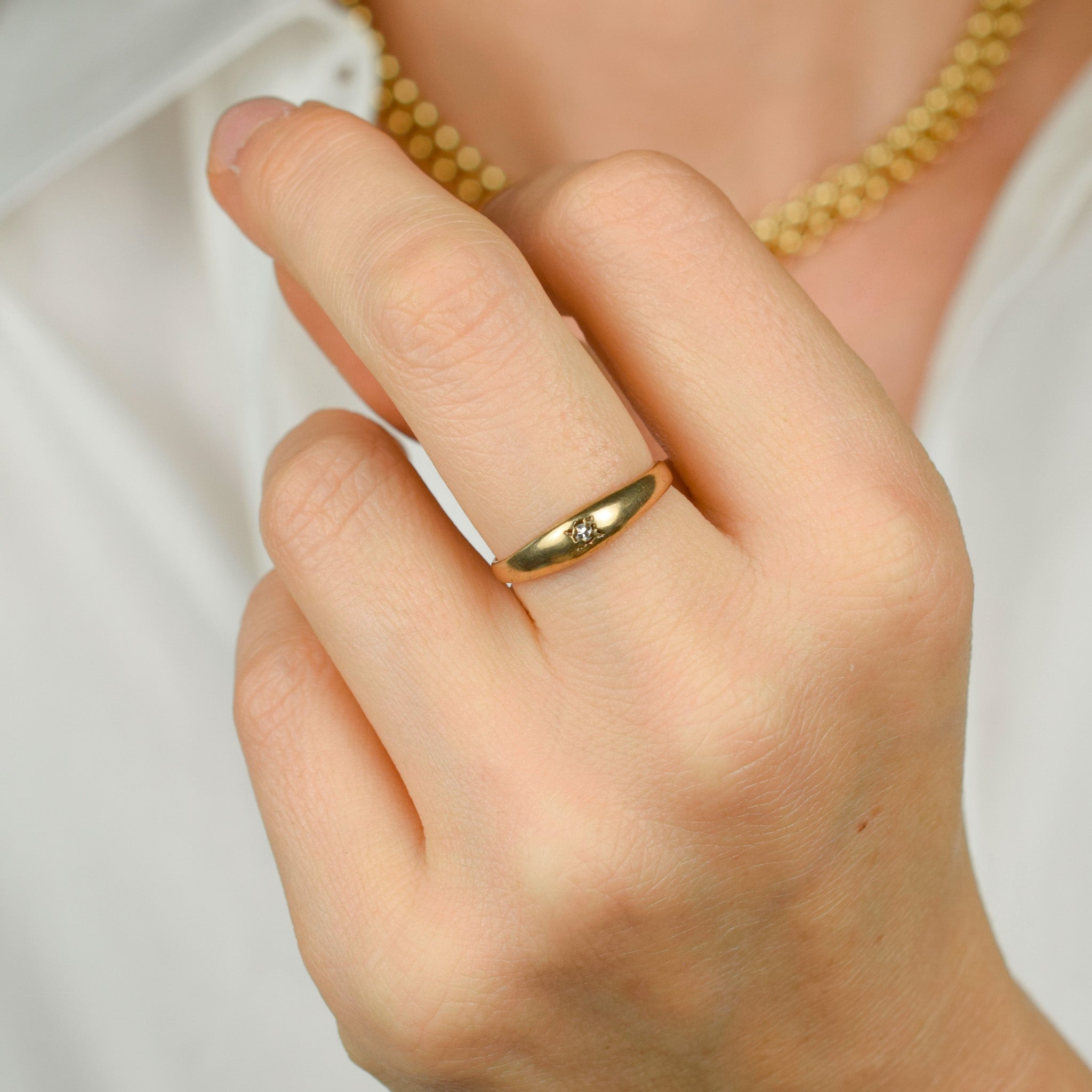 vintage dainty starburst set diamond ring